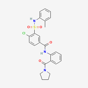 4-chloro-3-{[(2-methylphenyl)amino]sulfonyl}-N-[2-(1-pyrrolidinylcarbonyl)phenyl]benzamide