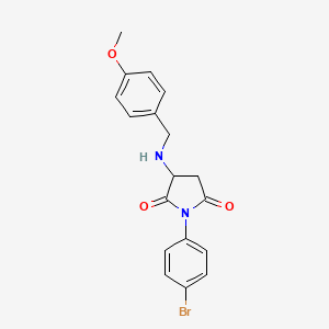 1-(4-bromophenyl)-3-[(4-methoxybenzyl)amino]-2,5-pyrrolidinedione