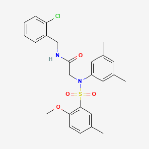 N~1~-(2-chlorobenzyl)-N~2~-(3,5-dimethylphenyl)-N~2~-[(2-methoxy-5-methylphenyl)sulfonyl]glycinamide