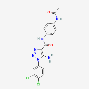 N-[4-(acetylamino)phenyl]-5-amino-1-(3,4-dichlorophenyl)-1H-1,2,3-triazole-4-carboxamide