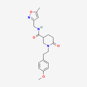 1-[2-(4-methoxyphenyl)ethyl]-N-[(5-methyl-3-isoxazolyl)methyl]-6-oxo-3-piperidinecarboxamide