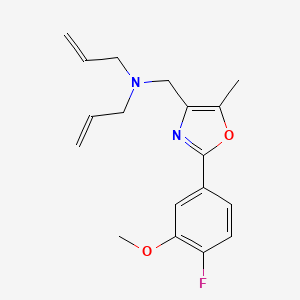 N-allyl-N-{[2-(4-fluoro-3-methoxyphenyl)-5-methyl-1,3-oxazol-4-yl]methyl}-2-propen-1-amine