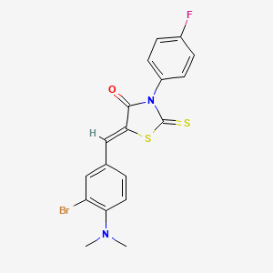 5-[3-bromo-4-(dimethylamino)benzylidene]-3-(4-fluorophenyl)-2-thioxo-1,3-thiazolidin-4-one