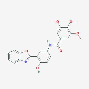 molecular formula C23H20N2O6 B504880 N-[3-(1,3-benzoxazol-2-yl)-4-hydroxyphenyl]-3,4,5-trimethoxybenzamide 