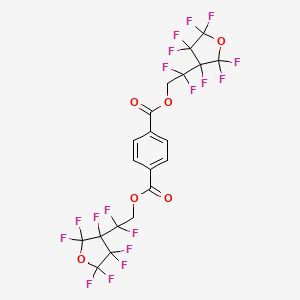 molecular formula C20H8F18O6 B5048803 bis[2,2-difluoro-2-(2,2,3,4,4,5,5-heptafluorotetrahydro-3-furanyl)ethyl] terephthalate 