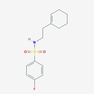 molecular formula C14H18FNO2S B504882 N-[2-(cyclohexen-1-yl)ethyl]-4-fluorobenzenesulfonamide CAS No. 438615-83-9