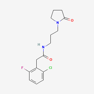 2-(2-chloro-6-fluorophenyl)-N-[3-(2-oxo-1-pyrrolidinyl)propyl]acetamide