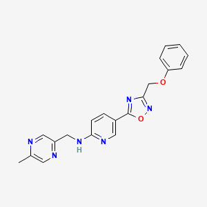 N-[(5-methyl-2-pyrazinyl)methyl]-5-[3-(phenoxymethyl)-1,2,4-oxadiazol-5-yl]-2-pyridinamine