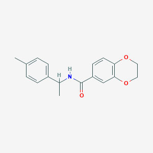 molecular formula C18H19NO3 B5048854 N-[1-(4-methylphenyl)ethyl]-2,3-dihydro-1,4-benzodioxine-6-carboxamide 