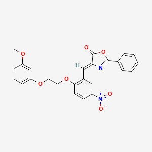 4-{2-[2-(3-methoxyphenoxy)ethoxy]-5-nitrobenzylidene}-2-phenyl-1,3-oxazol-5(4H)-one