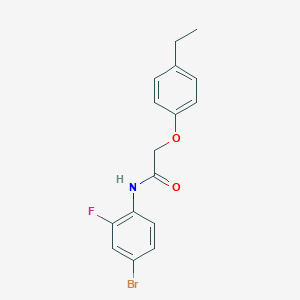 molecular formula C16H15BrFNO2 B504887 N-(4-bromo-2-fluorophenyl)-2-(4-ethylphenoxy)acetamide 