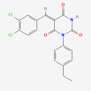 5-(3,4-dichlorobenzylidene)-1-(4-ethylphenyl)-2,4,6(1H,3H,5H)-pyrimidinetrione