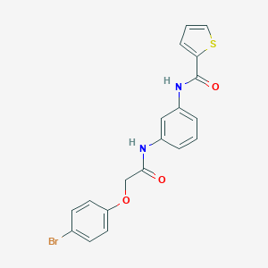 molecular formula C19H15BrN2O3S B504893 N-(3-{[(4-bromophenoxy)acetyl]amino}phenyl)thiophene-2-carboxamide 