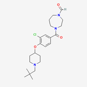 4-(3-chloro-4-{[1-(2,2-dimethylpropyl)-4-piperidinyl]oxy}benzoyl)-1,4-diazepane-1-carbaldehyde