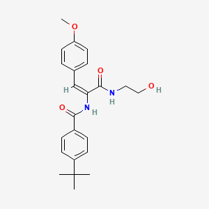 4-tert-butyl-N-[1-{[(2-hydroxyethyl)amino]carbonyl}-2-(4-methoxyphenyl)vinyl]benzamide