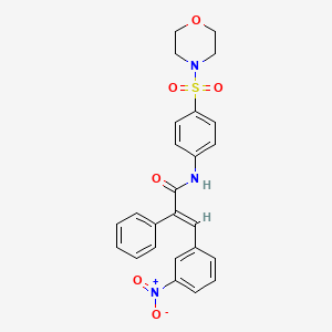 molecular formula C25H23N3O6S B5048973 N-[4-(4-morpholinylsulfonyl)phenyl]-3-(3-nitrophenyl)-2-phenylacrylamide 