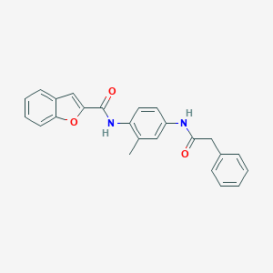 molecular formula C24H20N2O3 B504901 N-{2-methyl-4-[(phenylacetyl)amino]phenyl}-1-benzofuran-2-carboxamide 