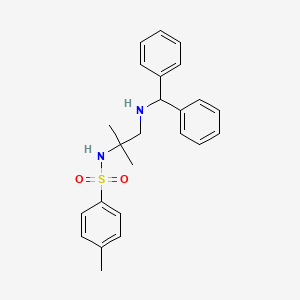 molecular formula C24H28N2O2S B5049023 N-{2-[(diphenylmethyl)amino]-1,1-dimethylethyl}-4-methylbenzenesulfonamide 