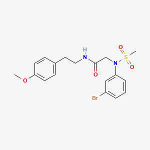 molecular formula C18H21BrN2O4S B5049043 N~2~-(3-bromophenyl)-N~1~-[2-(4-methoxyphenyl)ethyl]-N~2~-(methylsulfonyl)glycinamide 
