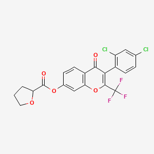 molecular formula C21H13Cl2F3O5 B5049066 3-(2,4-dichlorophenyl)-4-oxo-2-(trifluoromethyl)-4H-chromen-7-yl tetrahydro-2-furancarboxylate 