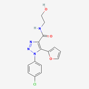 molecular formula C15H13ClN4O3 B5049073 1-(4-chlorophenyl)-5-(2-furyl)-N-(2-hydroxyethyl)-1H-1,2,3-triazole-4-carboxamide 