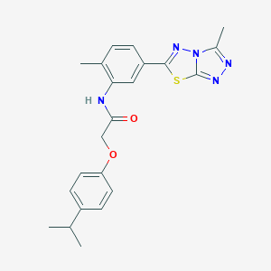 2-(4-isopropylphenoxy)-N-[2-methyl-5-(3-methyl[1,2,4]triazolo[3,4-b][1,3,4]thiadiazol-6-yl)phenyl]acetamide