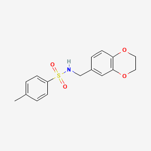 molecular formula C16H17NO4S B5049113 N-(2,3-dihydro-1,4-benzodioxin-6-ylmethyl)-4-methylbenzenesulfonamide 