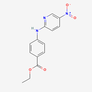 molecular formula C14H13N3O4 B5049118 ethyl 4-[(5-nitro-2-pyridinyl)amino]benzoate 