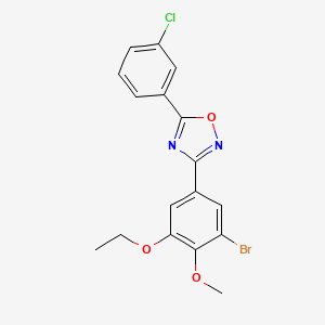 molecular formula C17H14BrClN2O3 B5049121 3-(3-bromo-5-ethoxy-4-methoxyphenyl)-5-(3-chlorophenyl)-1,2,4-oxadiazole 