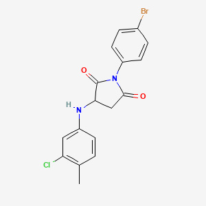 molecular formula C17H14BrClN2O2 B5049122 1-(4-bromophenyl)-3-[(3-chloro-4-methylphenyl)amino]-2,5-pyrrolidinedione 