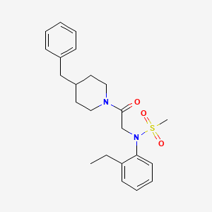 molecular formula C23H30N2O3S B5049134 N-[2-(4-benzyl-1-piperidinyl)-2-oxoethyl]-N-(2-ethylphenyl)methanesulfonamide 