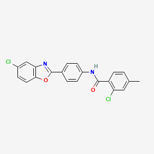 2-chloro-N-[4-(5-chloro-1,3-benzoxazol-2-yl)phenyl]-4-methylbenzamide