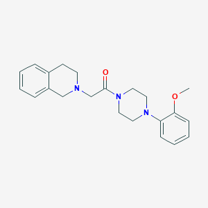 molecular formula C22H27N3O2 B5049148 2-{2-[4-(2-methoxyphenyl)-1-piperazinyl]-2-oxoethyl}-1,2,3,4-tetrahydroisoquinoline 