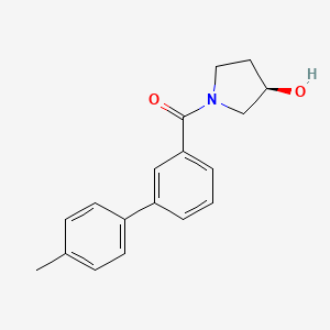 molecular formula C18H19NO2 B5049171 (3R)-1-[(4'-methyl-3-biphenylyl)carbonyl]-3-pyrrolidinol 