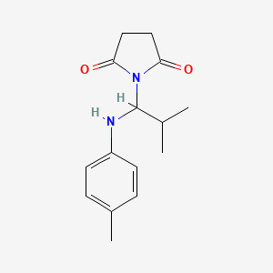 1-{2-methyl-1-[(4-methylphenyl)amino]propyl}-2,5-pyrrolidinedione