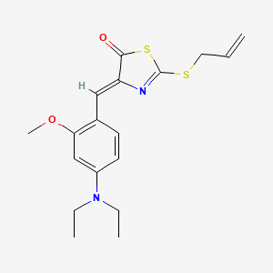 molecular formula C18H22N2O2S2 B5049198 2-(allylthio)-4-[4-(diethylamino)-2-methoxybenzylidene]-1,3-thiazol-5(4H)-one 