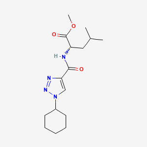molecular formula C16H26N4O3 B5049200 methyl N-[(1-cyclohexyl-1H-1,2,3-triazol-4-yl)carbonyl]-L-leucinate 