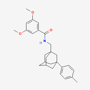 3,5-dimethoxy-N-{[3-(4-methylphenyl)-1-adamantyl]methyl}benzamide