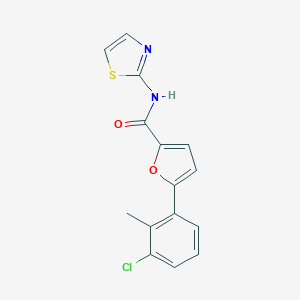 molecular formula C15H11ClN2O2S B504921 5-(3-chloro-2-methylphenyl)-N-(1,3-thiazol-2-yl)furan-2-carboxamide 
