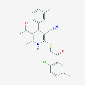 molecular formula C24H20Cl2N2O2S B5049221 5-acetyl-2-{[2-(2,5-dichlorophenyl)-2-oxoethyl]thio}-6-methyl-4-(3-methylphenyl)-1,4-dihydro-3-pyridinecarbonitrile 