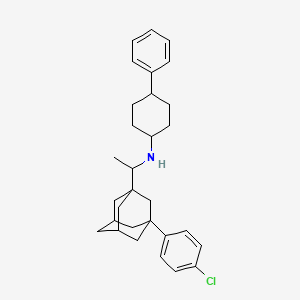 molecular formula C30H38ClN B5049231 N-{1-[3-(4-chlorophenyl)-1-adamantyl]ethyl}-4-phenylcyclohexanamine 