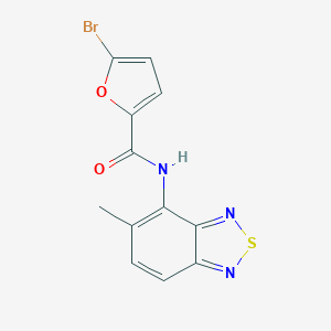molecular formula C12H8BrN3O2S B504924 5-bromo-N-(5-methyl-2,1,3-benzothiadiazol-4-yl)-2-furamide 