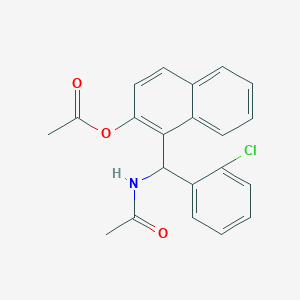 molecular formula C21H18ClNO3 B5049240 1-[(acetylamino)(2-chlorophenyl)methyl]-2-naphthyl acetate 