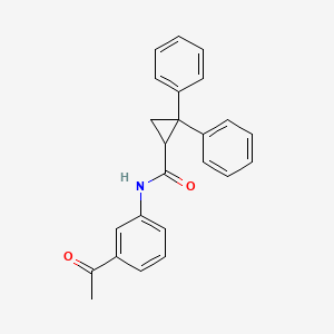 molecular formula C24H21NO2 B5049245 N-(3-acetylphenyl)-2,2-diphenylcyclopropanecarboxamide 