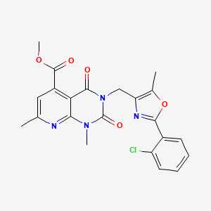methyl 3-{[2-(2-chlorophenyl)-5-methyl-1,3-oxazol-4-yl]methyl}-1,7-dimethyl-2,4-dioxo-1,2,3,4-tetrahydropyrido[2,3-d]pyrimidine-5-carboxylate