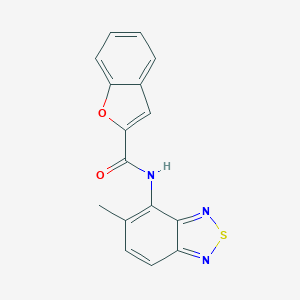 molecular formula C16H11N3O2S B504926 N-(5-methyl-2,1,3-benzothiadiazol-4-yl)-1-benzofuran-2-carboxamide 