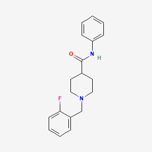 molecular formula C19H21FN2O B5049275 1-(2-fluorobenzyl)-N-phenyl-4-piperidinecarboxamide 