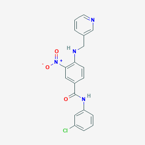 molecular formula C19H15ClN4O3 B5049285 N-(3-chlorophenyl)-3-nitro-4-[(3-pyridinylmethyl)amino]benzamide 