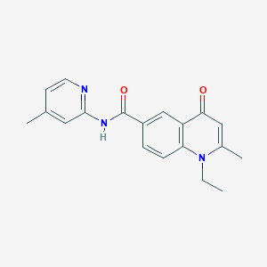 1-ethyl-2-methyl-N-(4-methyl-2-pyridinyl)-4-oxo-1,4-dihydro-6-quinolinecarboxamide
