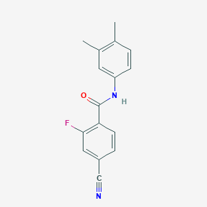 molecular formula C16H13FN2O B504929 4-cyano-N-(3,4-dimethylphenyl)-2-fluorobenzamide 